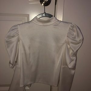 Alice and Olivia White silk top